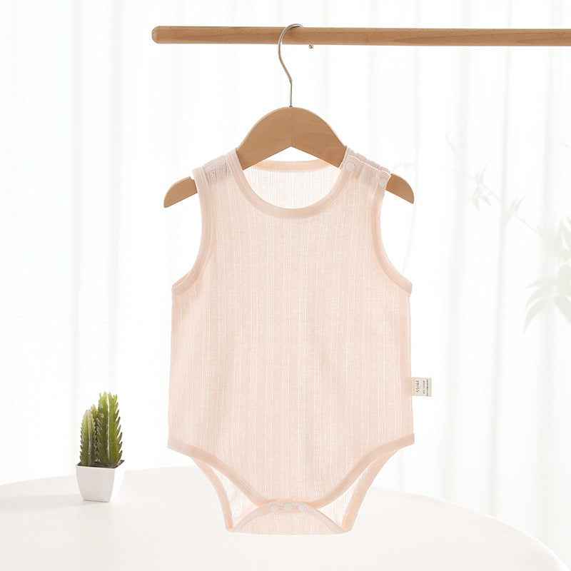 Baby Sleeveless Lightweight Unisex Romper.