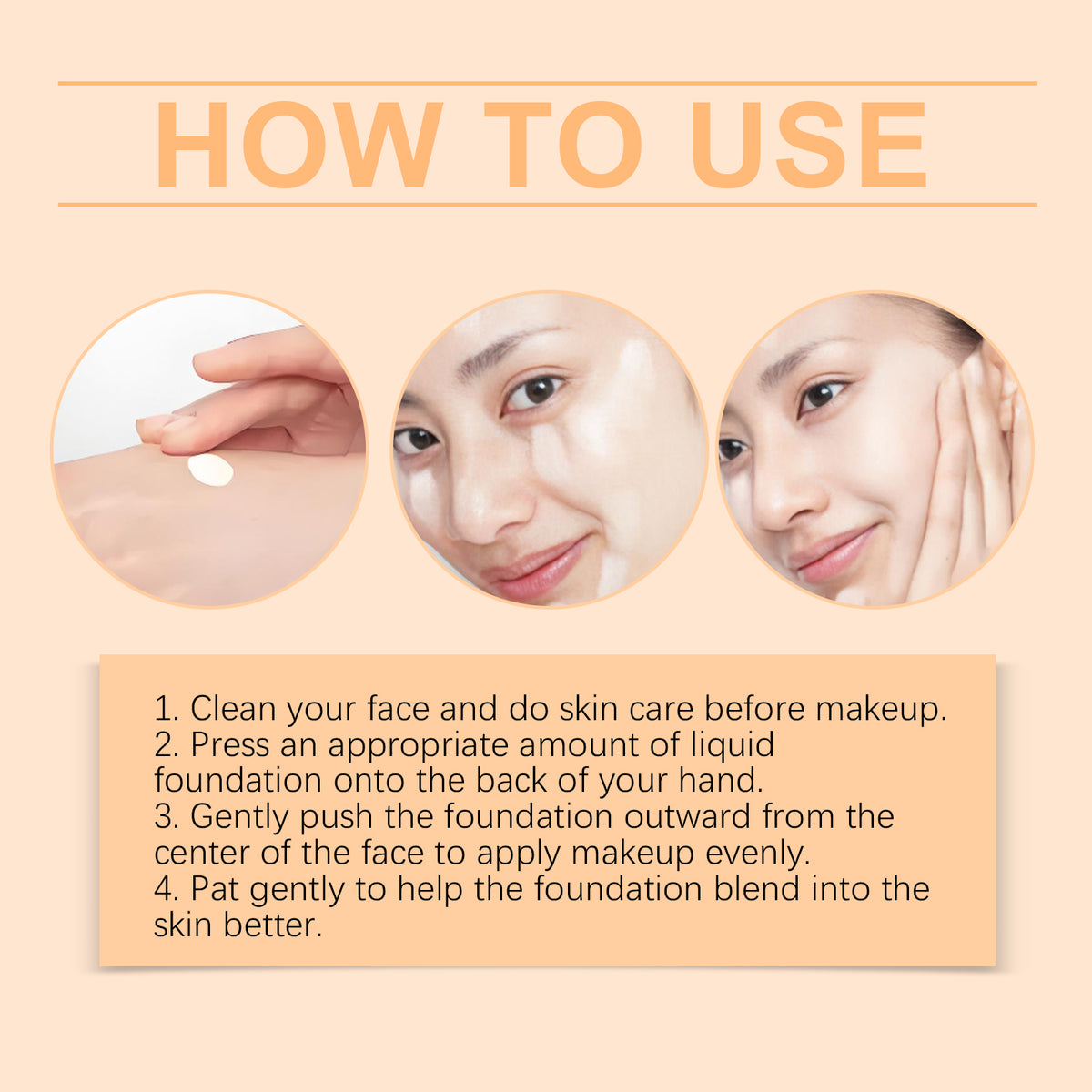Jaysuing Warm Change Liquid Foundation, Moisturizing Natural Concealer Long Lasting Moisture Without Dehydrating Makeup Bright Warm Change Liquid Foundation