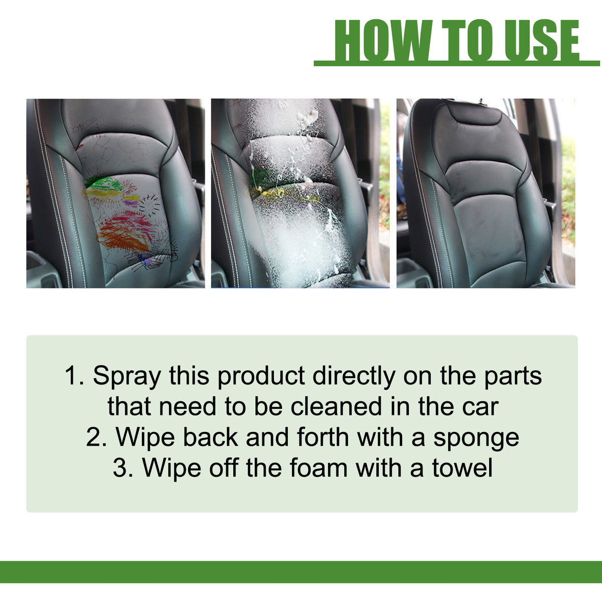 Rayhong Car Magic Foam Cleaner, Interior Seat Instrument Panel Clean Yellow Stain Reconditioning Cleaner