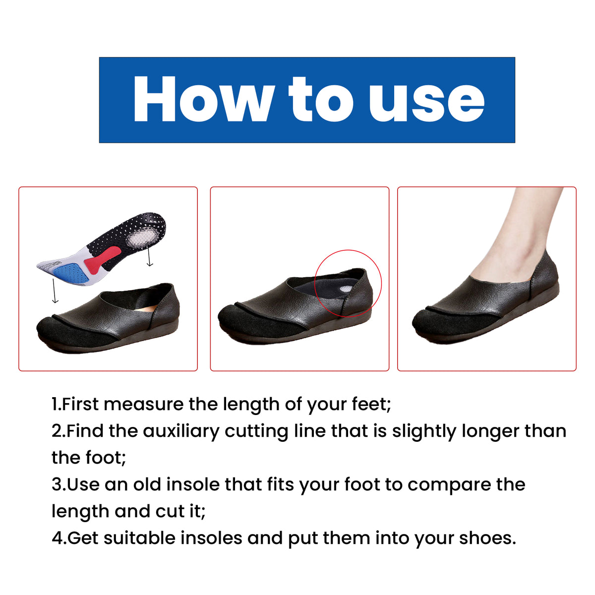 Arch Support Height-Boosting Insoles – Non-Slip & Breathable.