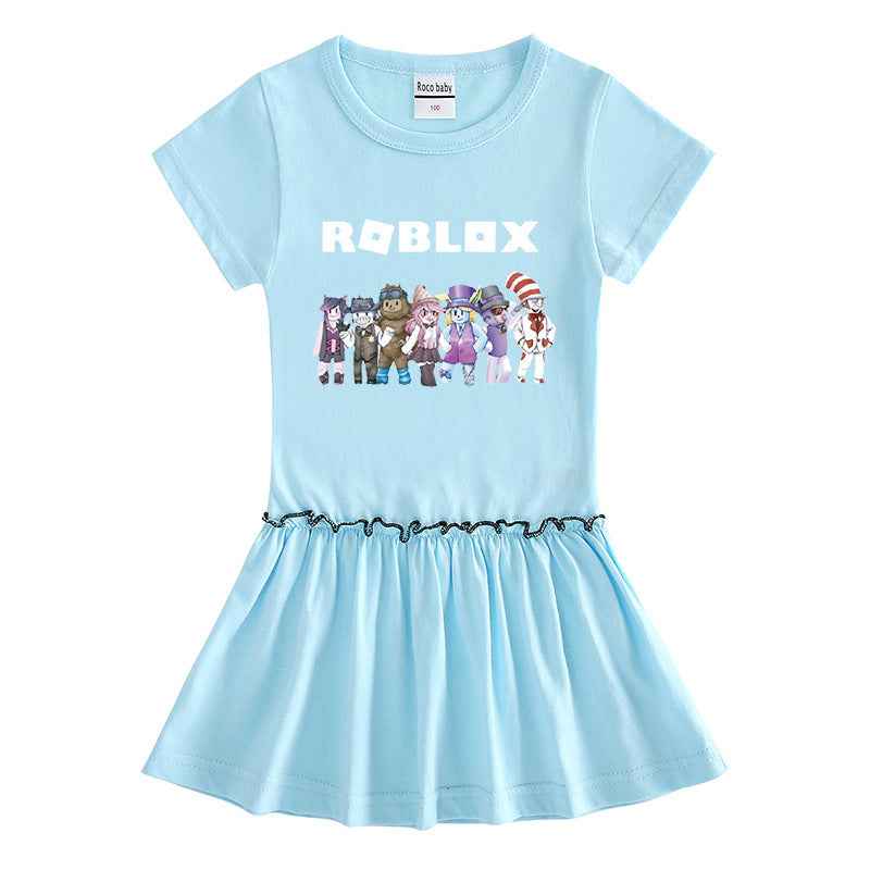 Girls' Cotton Short Sleeve Dress – Soft Everyday Wear.