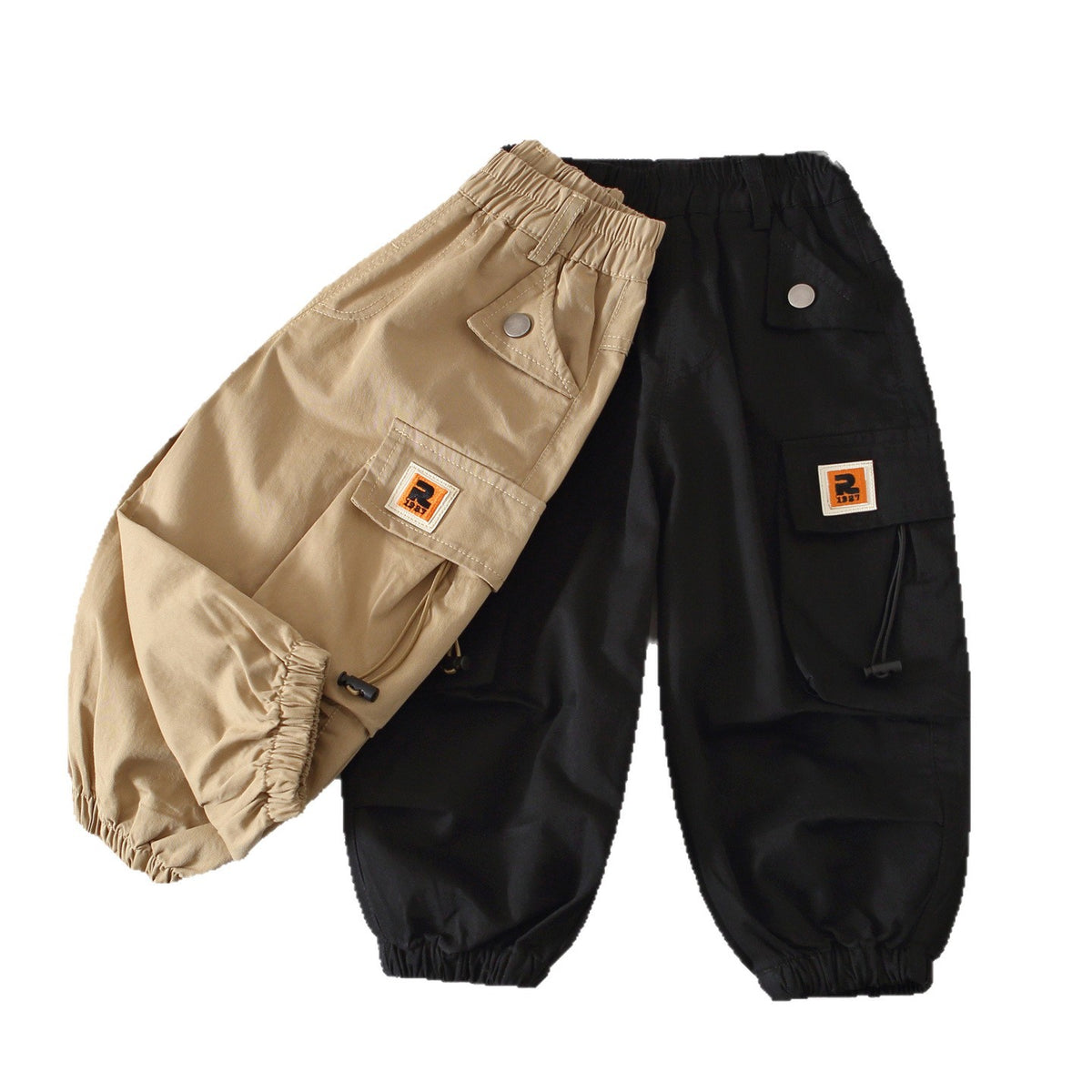 Boys' Autumn Cargo Jogger Pants Casual Trendy Kids Trousers