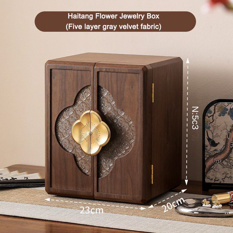 Solid wood jewelry box, jewelry storage box