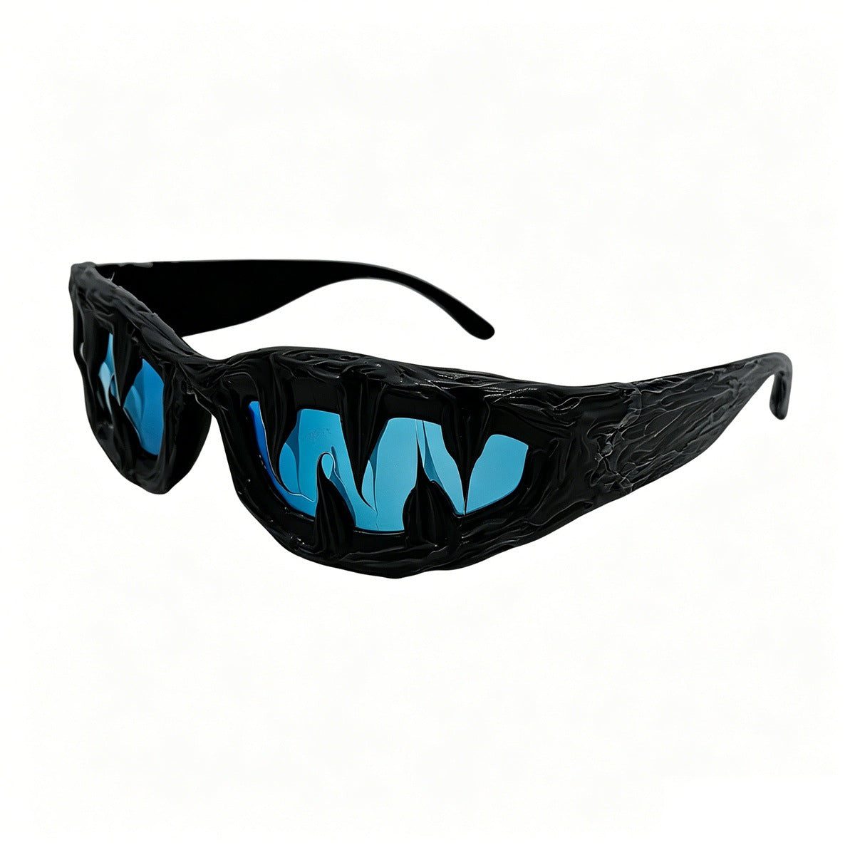 Gothic Demon Eye Resin Novelty Sunglasses – Red Lens.