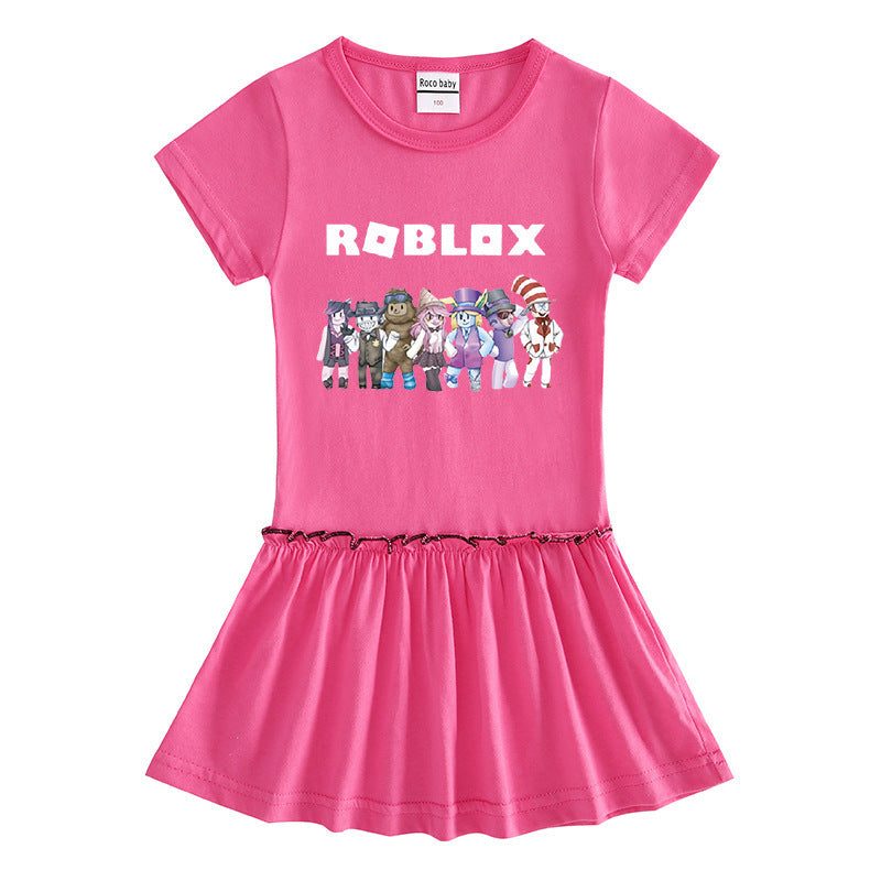 Girls' Cotton Short Sleeve Dress – Light & Comfortable.