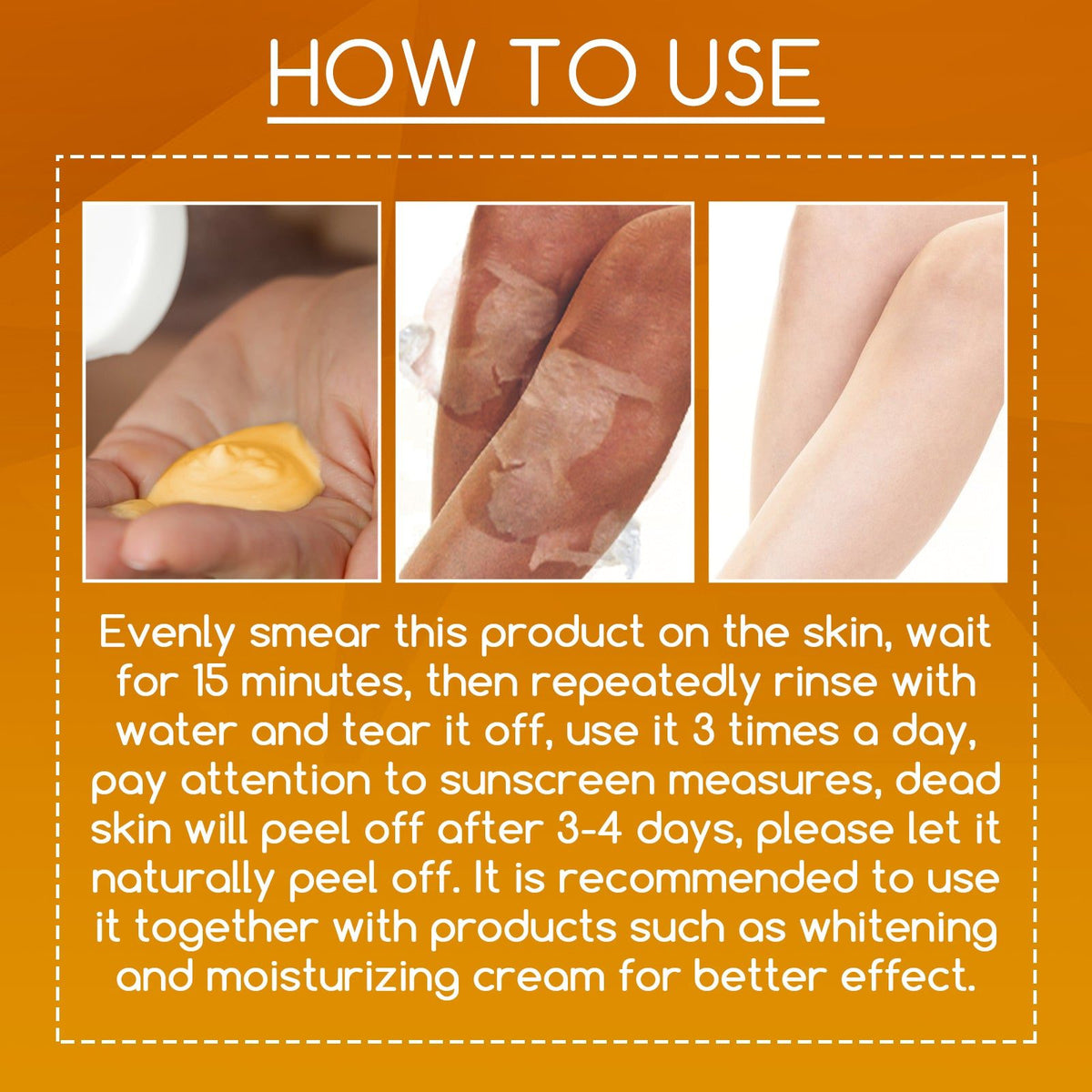 OUHOE Orange Peel Body Lotion, Exfoliation Lightening Dark Spots Brightening And Moisturizing Skin Treatment Lotion