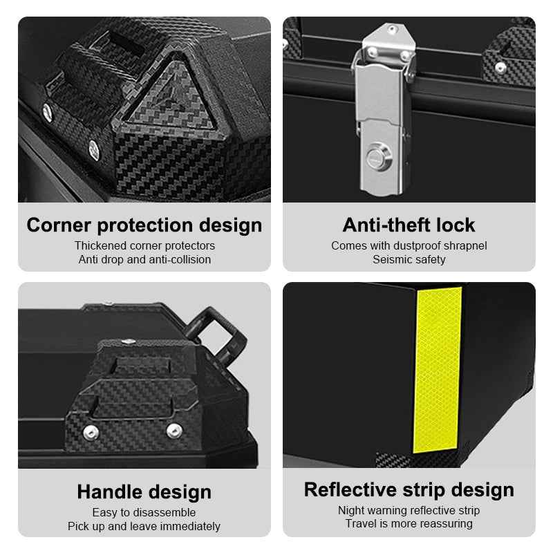 45L/55L Motorcycle Top Case with Quick Release.