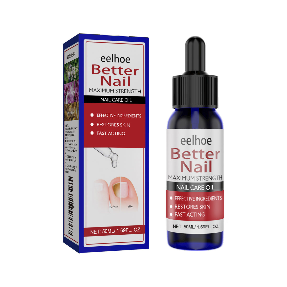 EELHOE Nail Repair Solution, Hands And Feet Nail Repair Moisturizing Clean And Remove Gray Nail Repair Solution