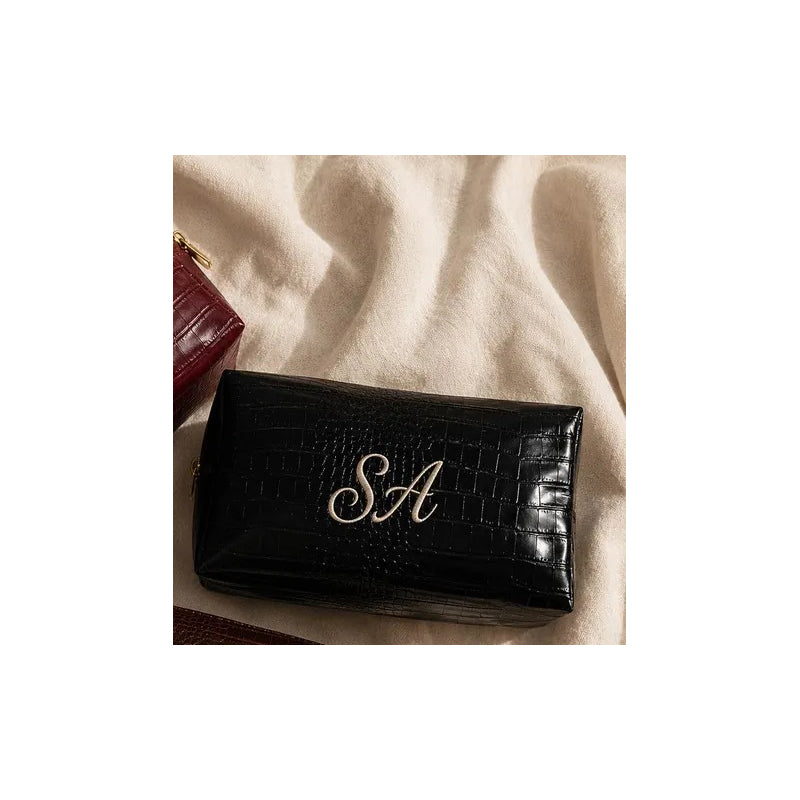 Custom-Made, Ships in 2-3 Days Makeup Bag Crocodile Storage Bag