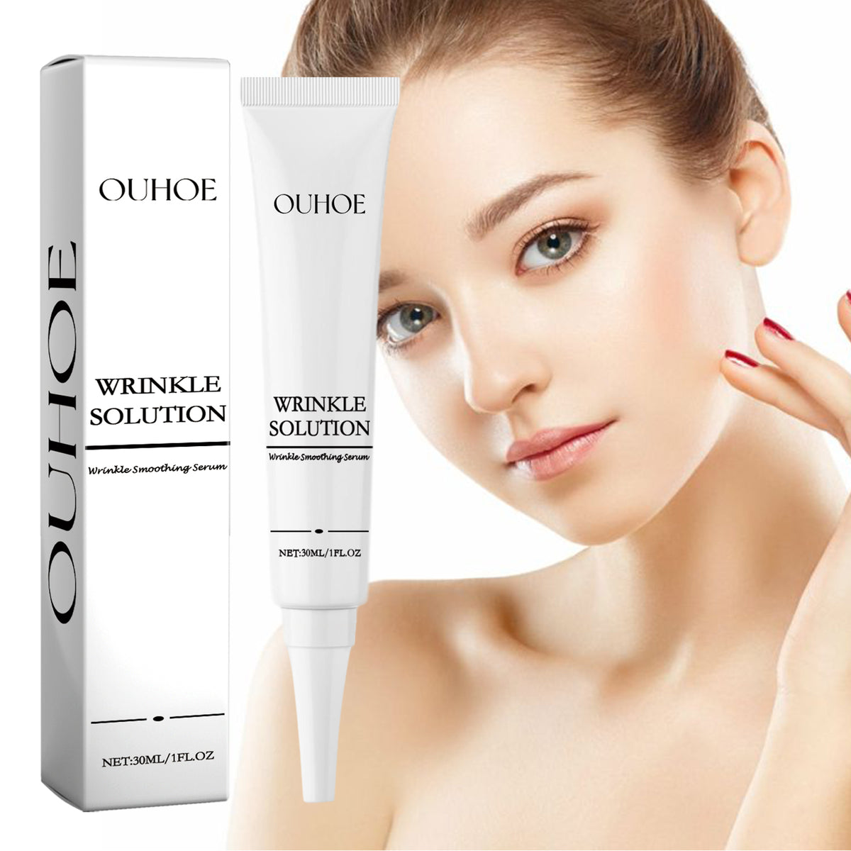 OUHOE Anti-Wrinkle Serum, Firming Facial Skin, Lightening Fine Lines, Lifting Hair Lines, Brightening Skin Essence.