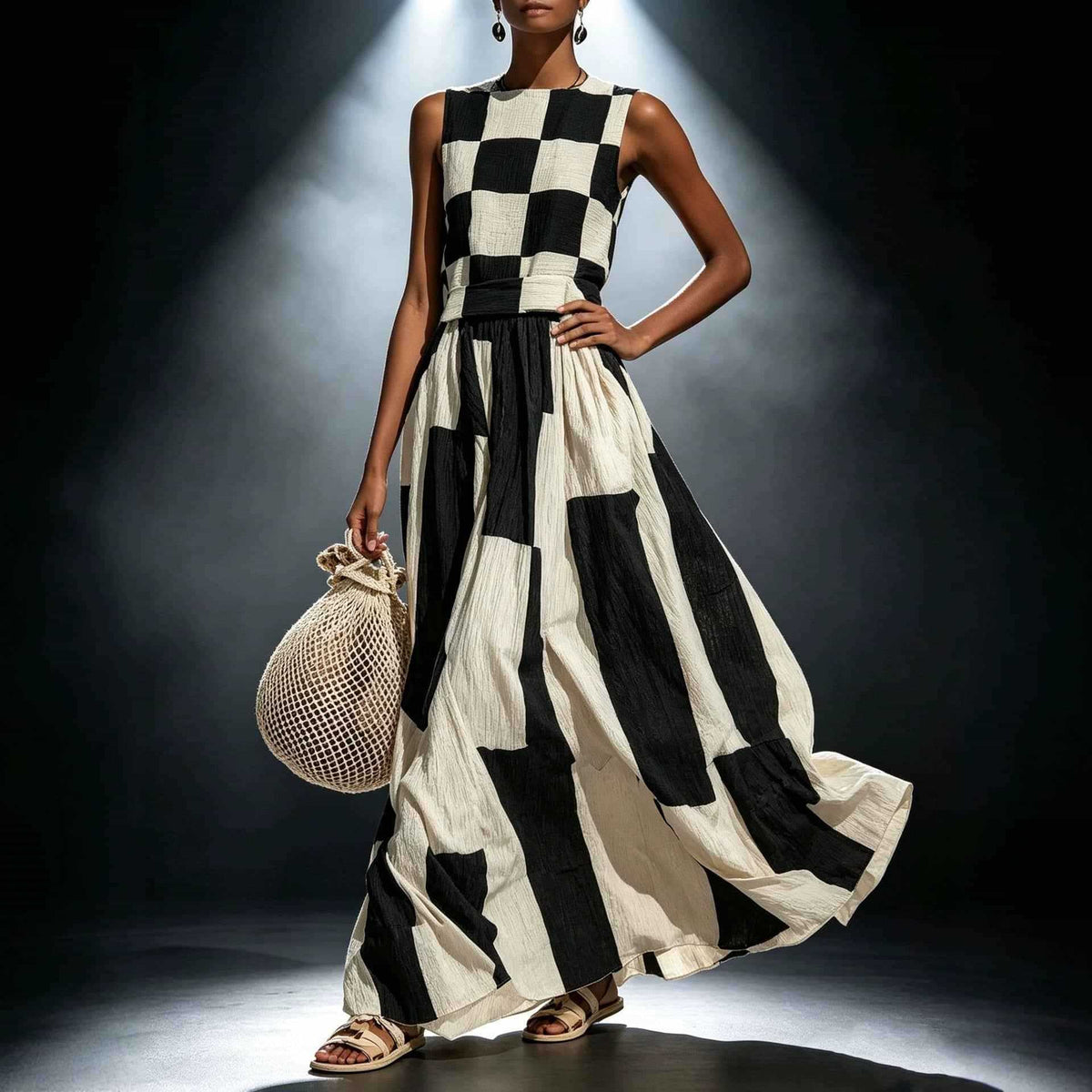 Women's Sleeveless Loose Maxi Dress.