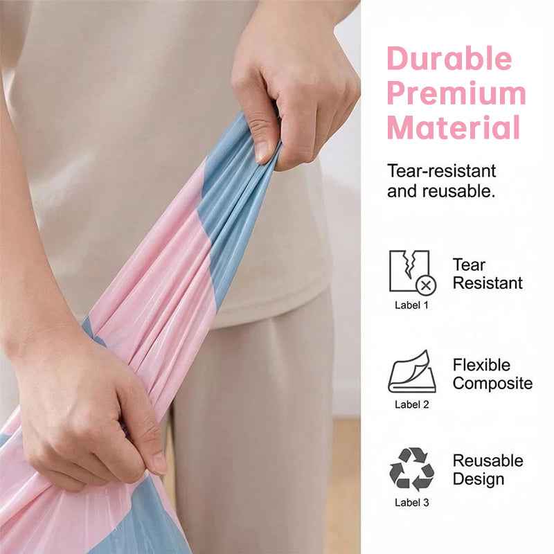 Pump-Free 3D Vacuum Bags, 3-Sec Compression, Reusable.
