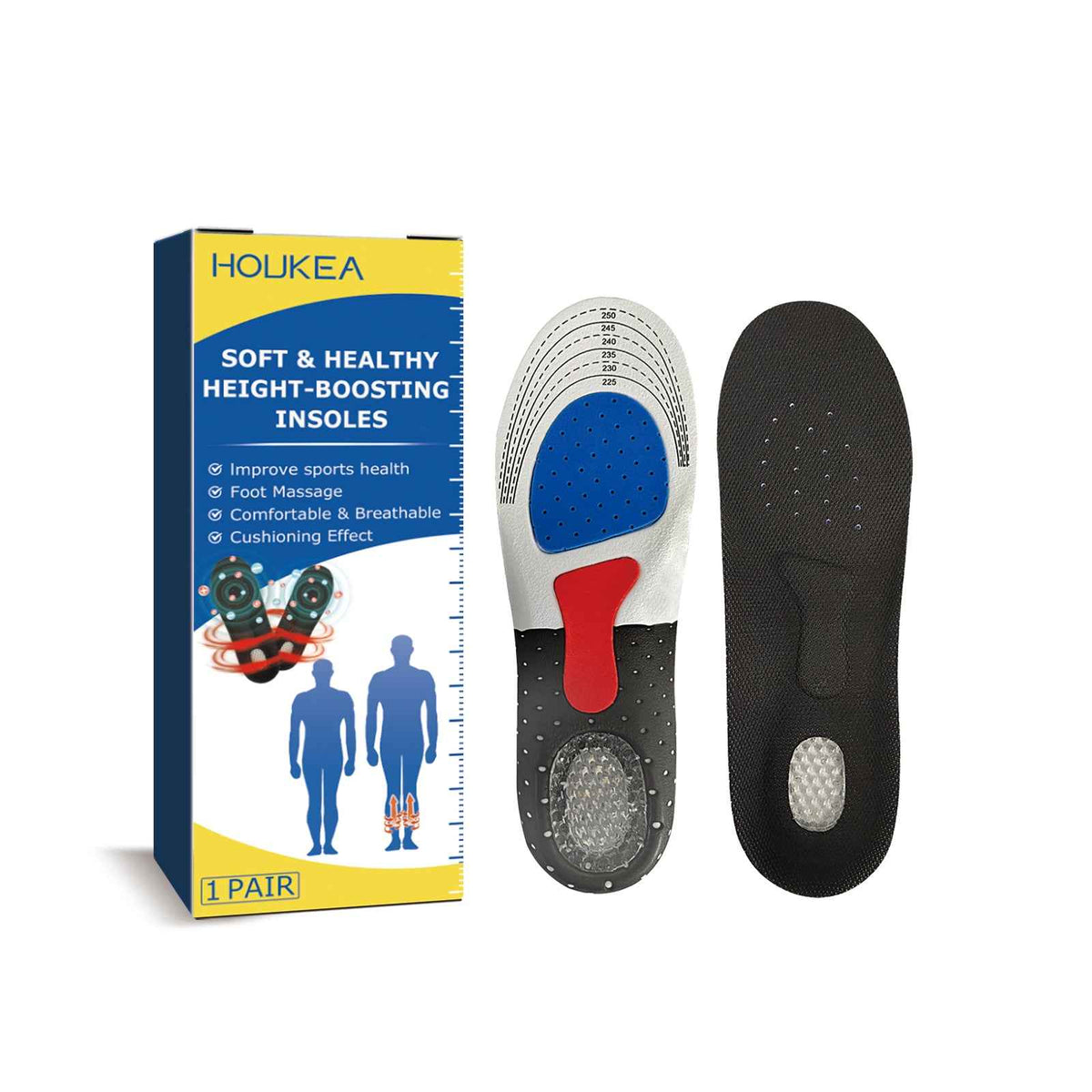 Arch Support Height-Boosting Insoles – Non-Slip & Breathable.