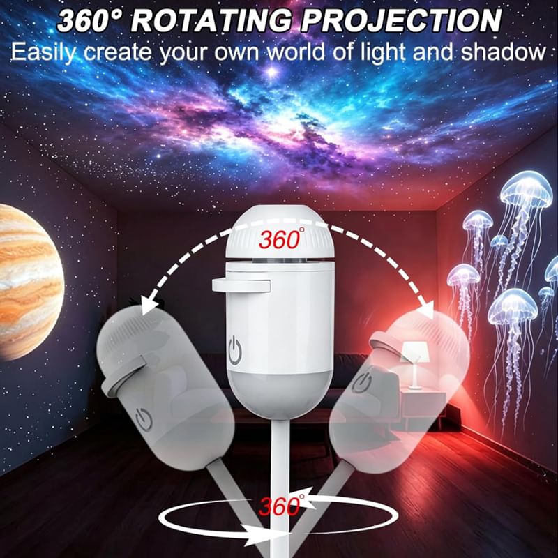 5D Galaxy & Ocean LED Night Light Projector.