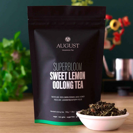August Superbloom Sweet Lemon Oolong Tea – 50g (Vegan, Non-GMO).