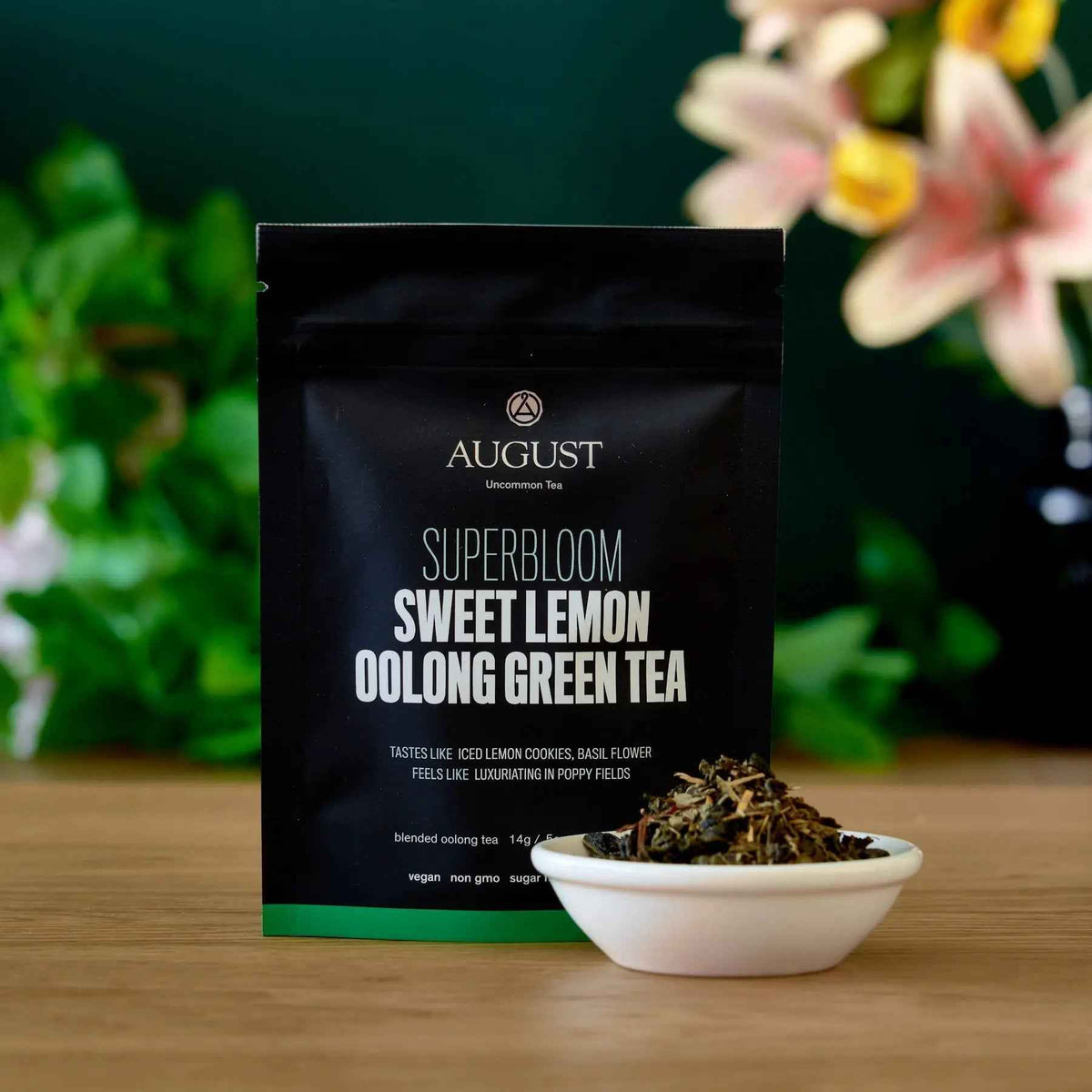 August Superbloom Sweet Lemon Oolong Tea – 50g (Vegan, Non-GMO).