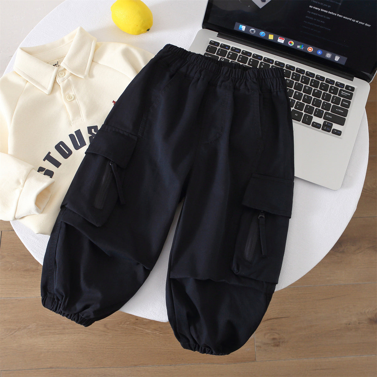 Boys Cotton Cargo Pants Casual Spring Autumn Trousers