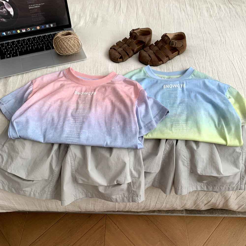 Children's Summer Sports Shorts Outfit Set.
