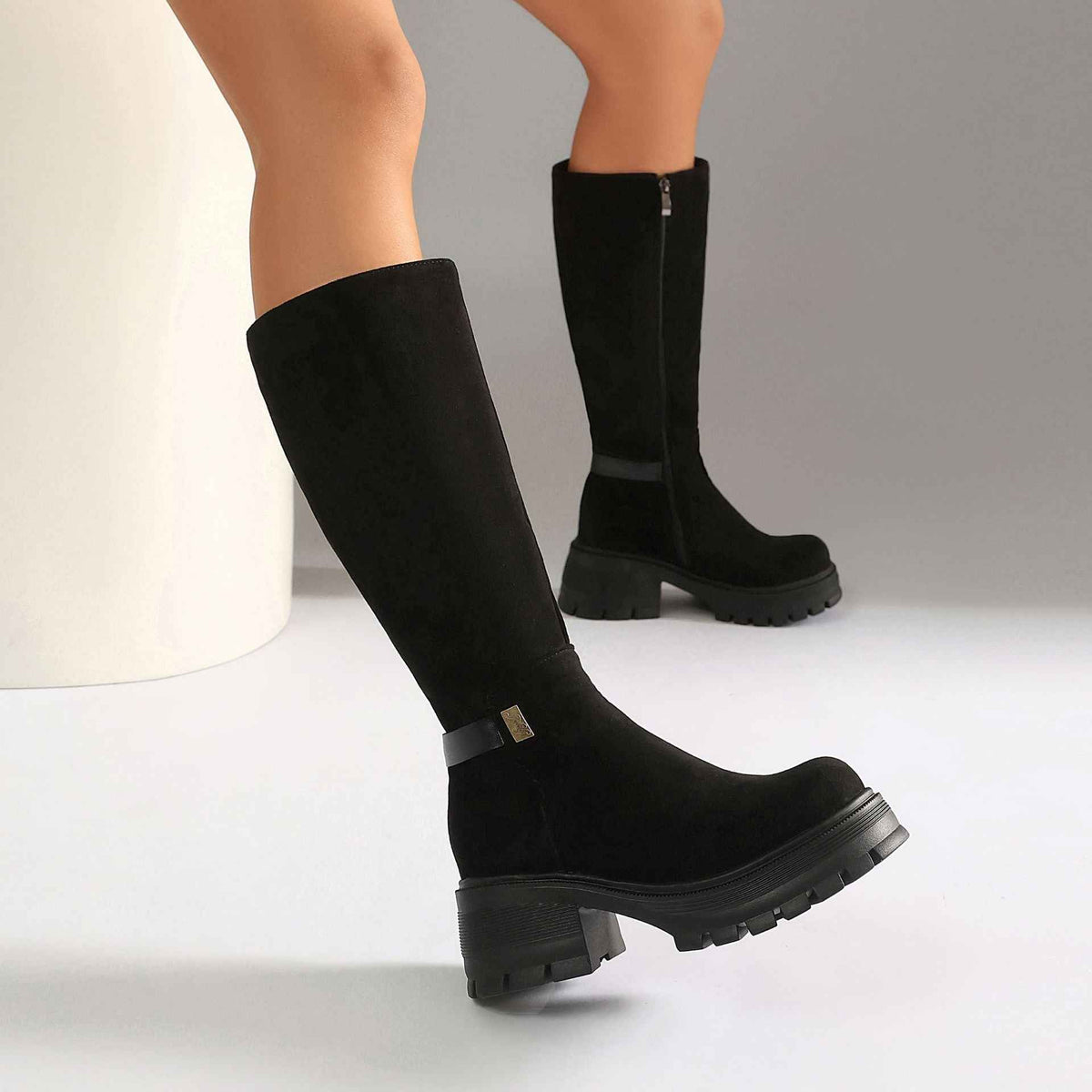 Women's Faux Suede Over-the-Knee Boots.
