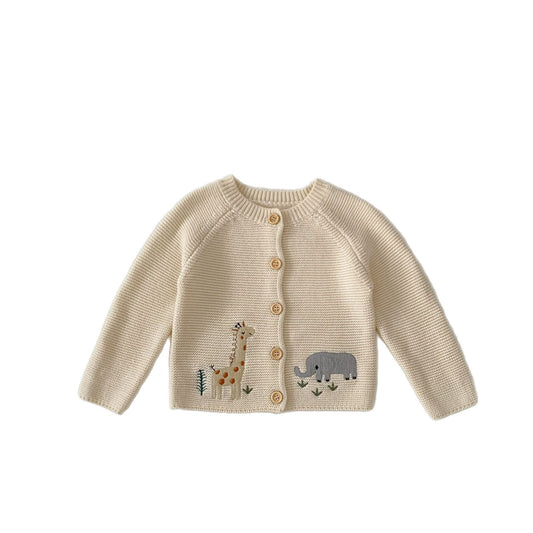 Animal Knit Girls' Cardigan