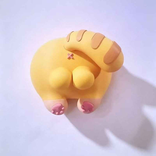 3D Orange Cat Butt Light Switch Cover Sticker.