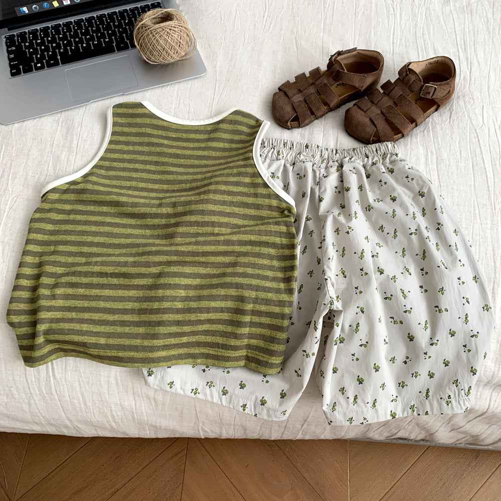 Children's Cool Summer Two-Piece Outfit Set.