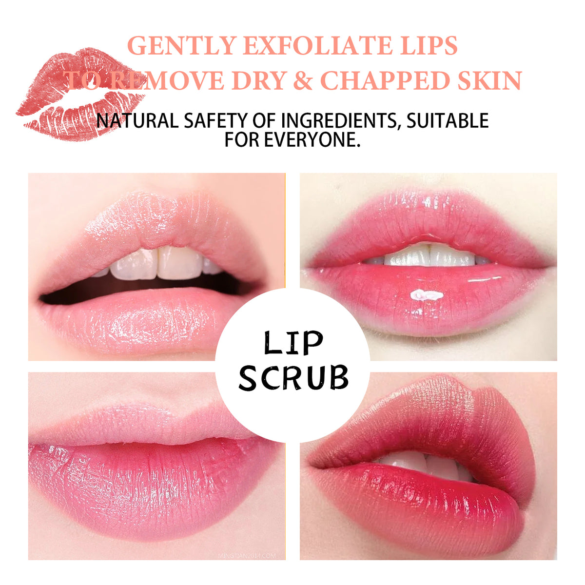EELHOE Strawberry Lip Scrub, Moisturize Lips, Prevent Dry Crack, Moisturize Dead Skin, And Fade The Corners Of Lips.