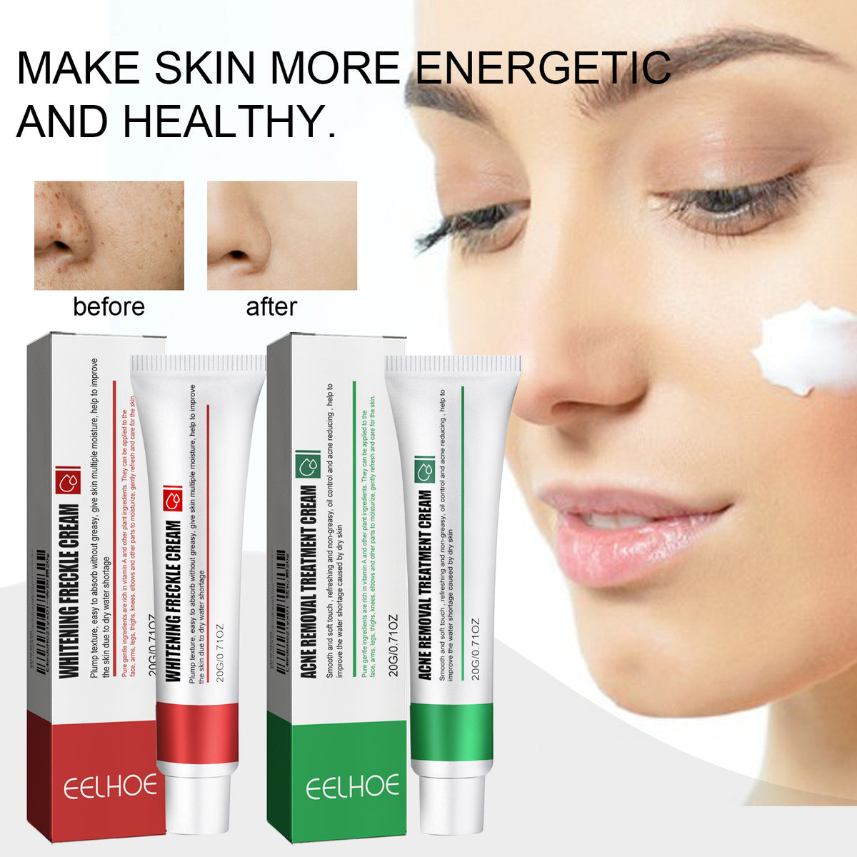 EELHOE Skin Care Cream Improves Dull Skin, Moisturizes Skin, Brightened Skin Care Cream And Clears Acne