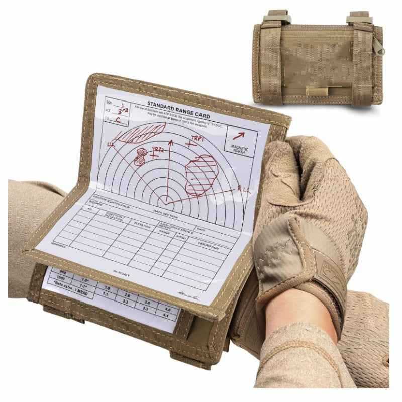 Tactical Arm Map Holder – Military Wrist Sleeve for Maps, Cards & Notes, Ideal for Range & Field Use.