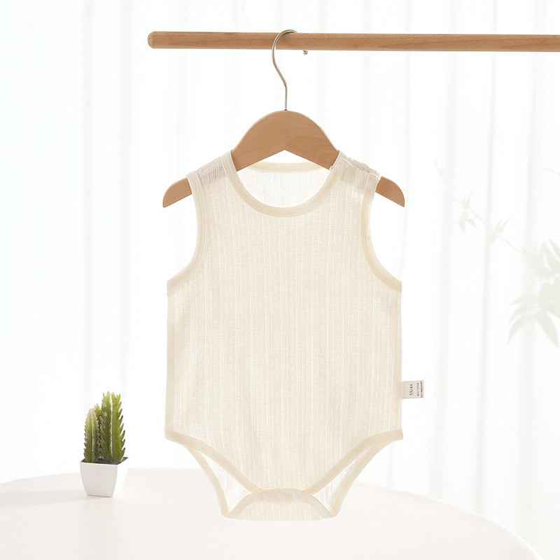Baby Sleeveless Lightweight Unisex Romper.