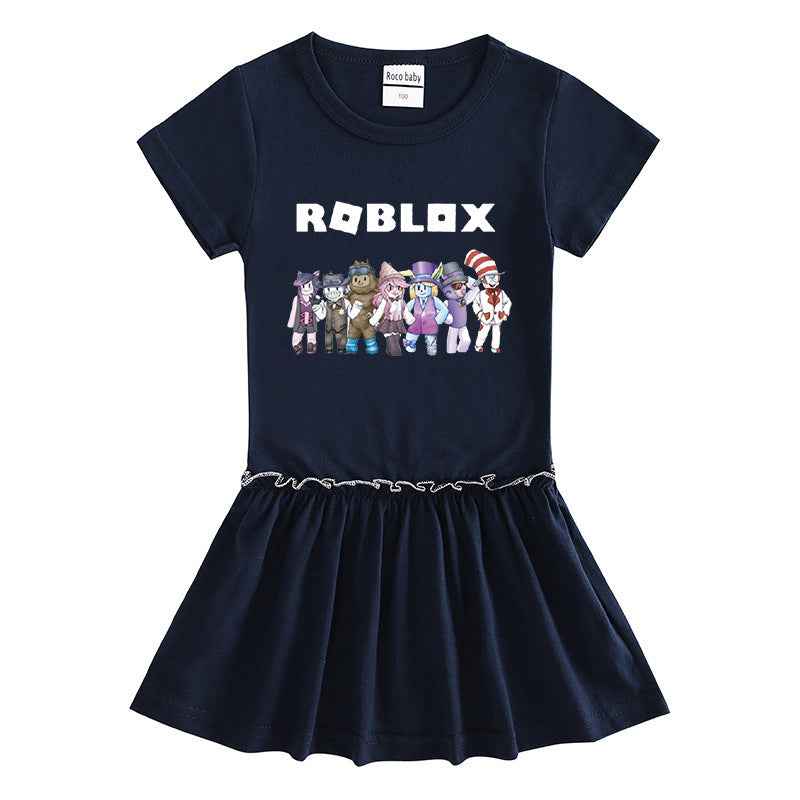 Girls' Cotton Short Sleeve Dress – Soft Everyday Wear.