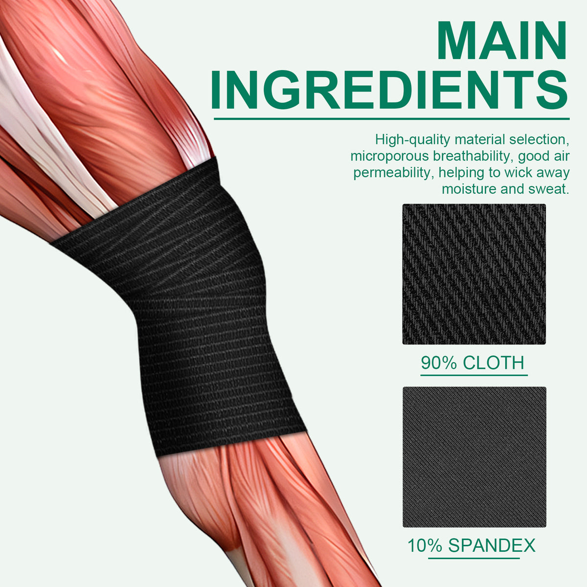 HouKea Self-Adhesive Sports Bandage Wrap for Knee – 1 Roll.