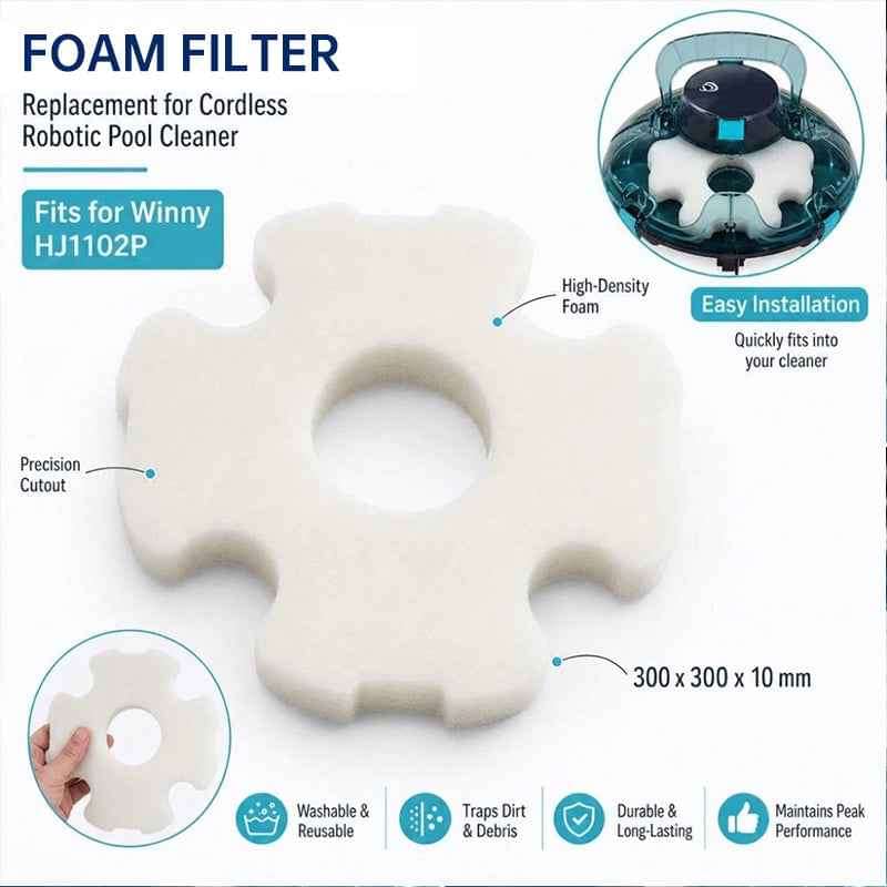 High-Absorption Pool Filter Media for Robotic Pool Cleaners.