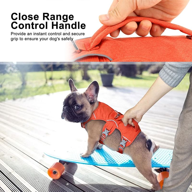 Reflective No-Pull Dog Harness with Control Handle.
