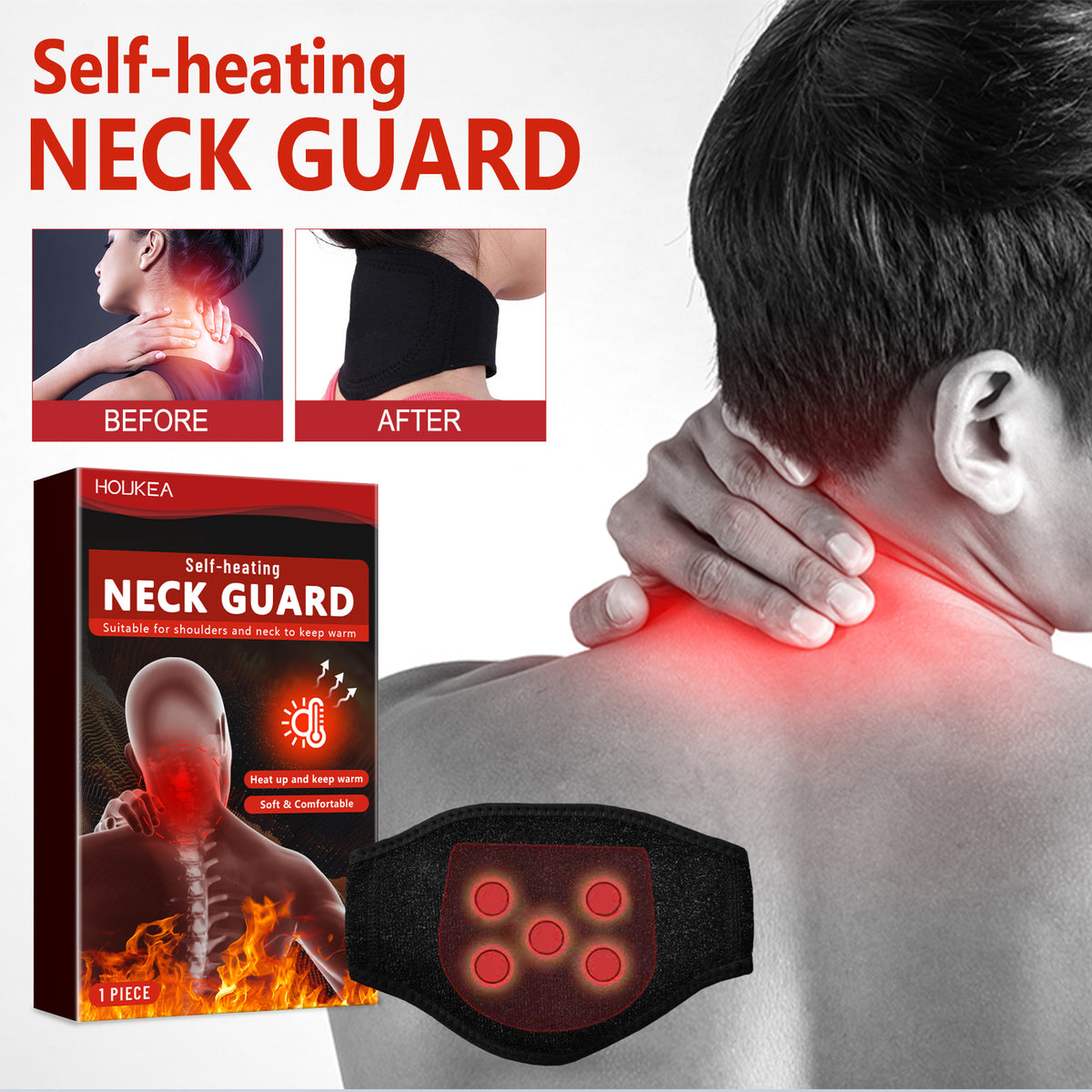 Self-Heating Shoulder & Neck Compress Band – Muscle & Joint Relief.