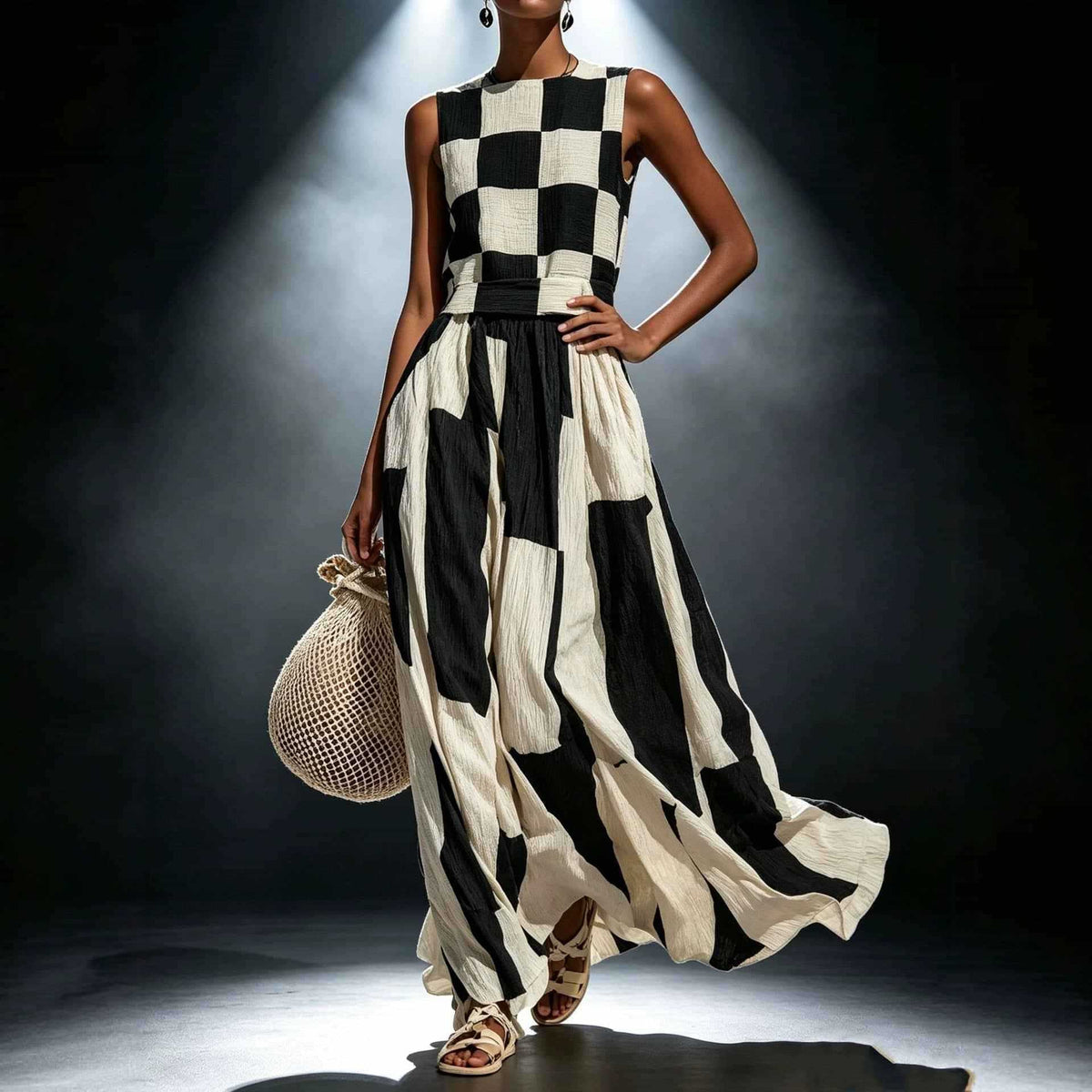 Women's Sleeveless Loose Maxi Dress.