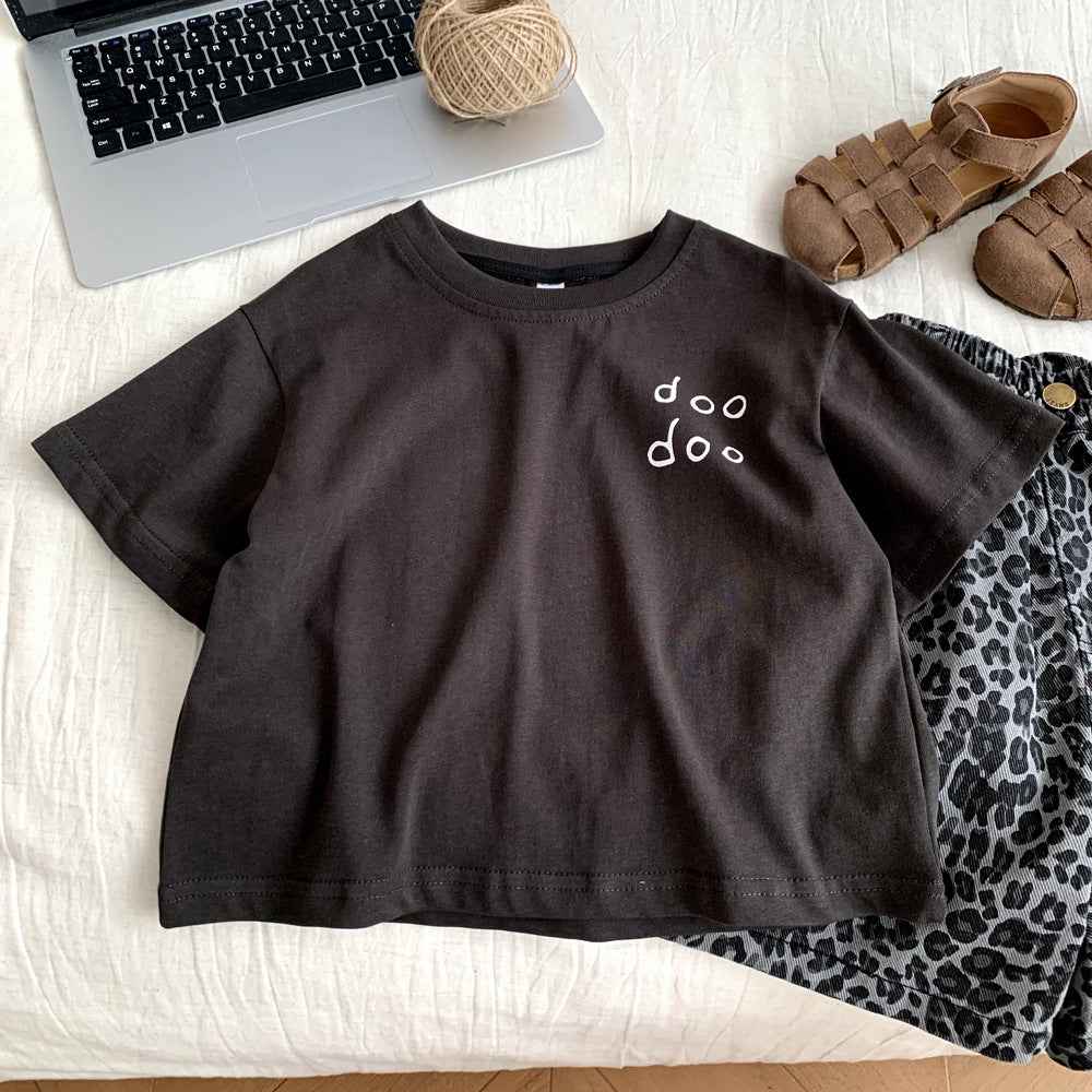 Children's Summer Short Sleeve & Shorts Two-Piece Set.
