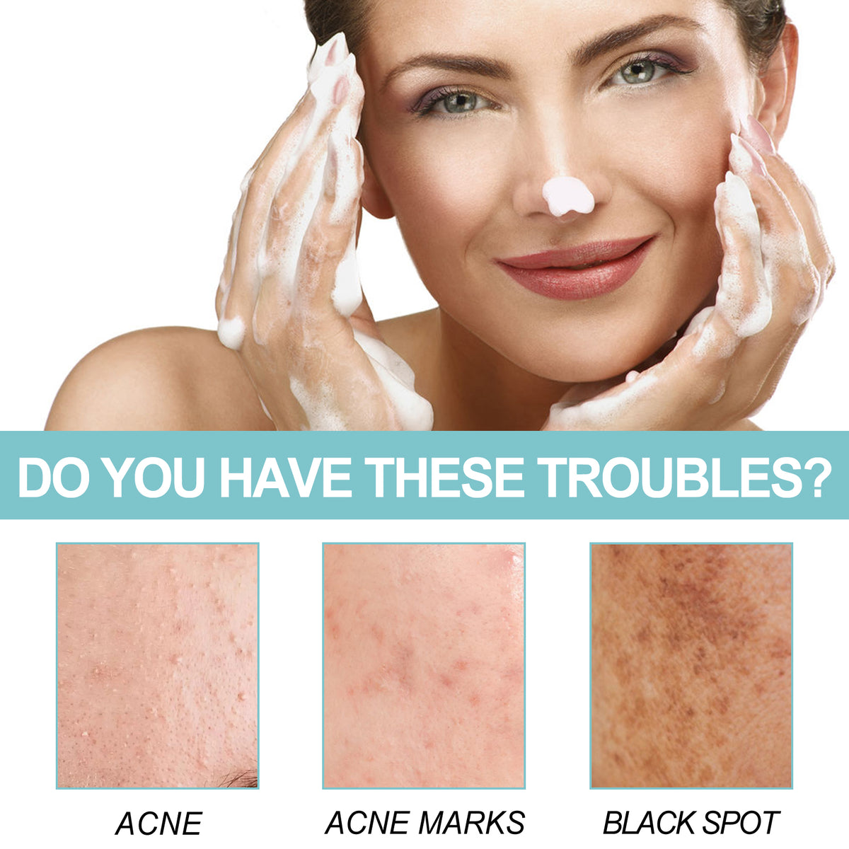 EELHOE Protein Repair Cleansing Soap Cleans Pores, Lighens Acne Dark Spots, Moisturizes Brightening Face Wash Soap.
