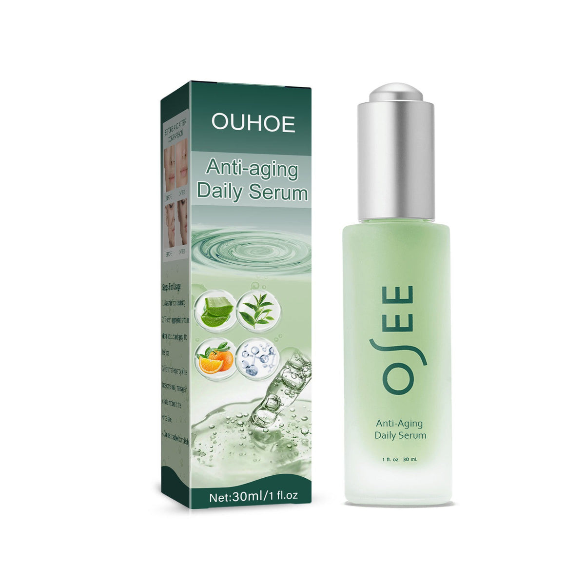 OUHOE Anti-Aging Daily Serum – Smoothing & Texture Refining.
