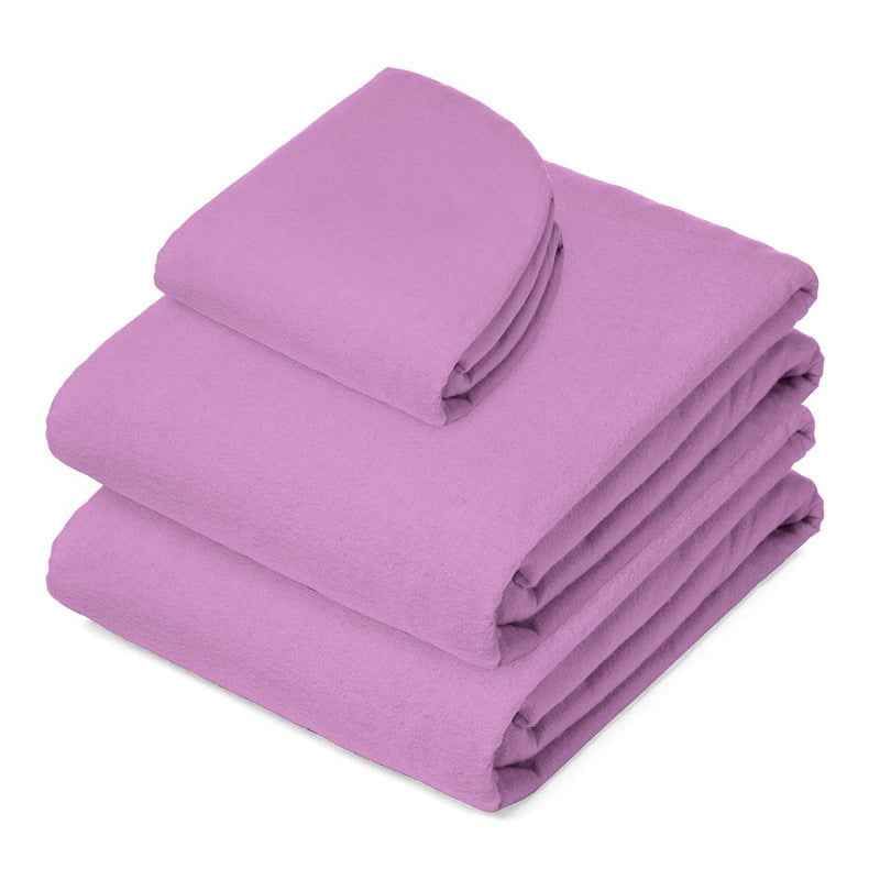 3-Piece Massage Table Sheet Set – Solid Color, Washable & Durable.