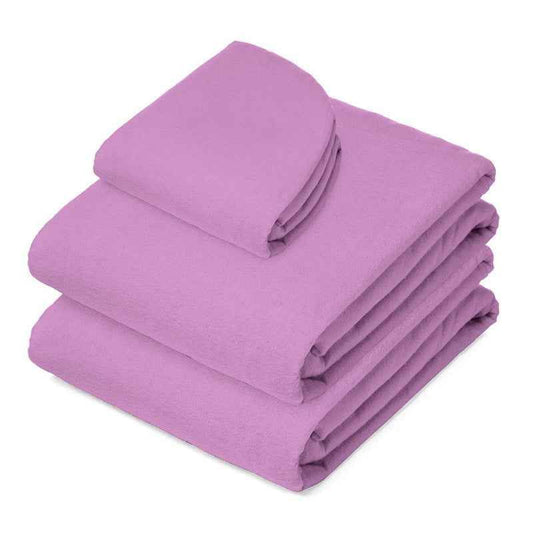 3-Piece Massage Table Sheet Set – Solid Color, Washable & Durable.