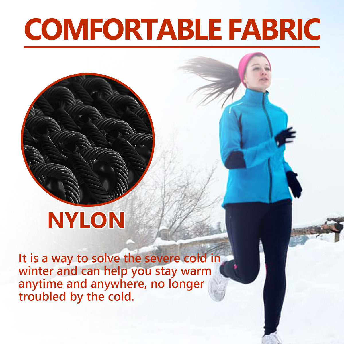 HouKea Touchscreen Nylon Thermal Body Temperature Gloves – 1 Pair.