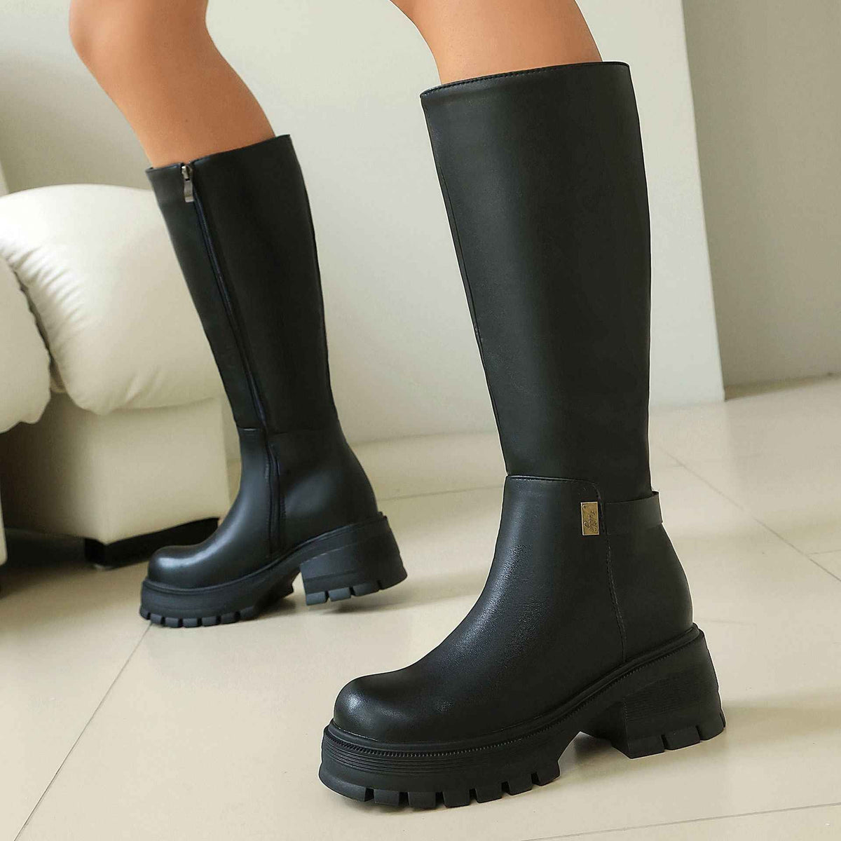 Women's Faux Suede Over-the-Knee Boots.