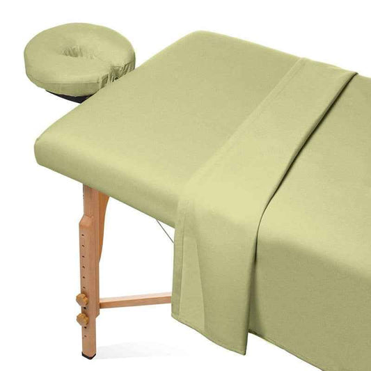 3-Piece Massage Table Sheet Set – Solid Color, Washable & Durable.