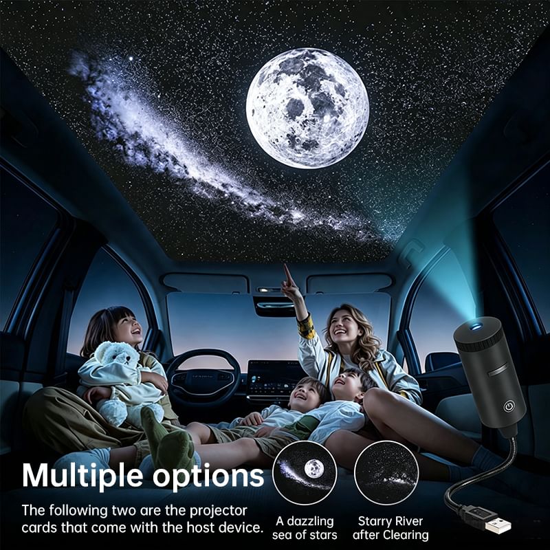 USB Star Projector – Plug & Play, Interchangeable Patterns for Bedroom & Living Room.