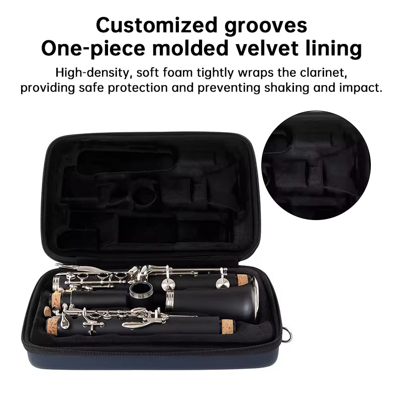 Lightweight Clarinet Case Bag, Waterproof Single Shoulder Backpack, Clarinet Accessories Pouch, ~0.5kg.