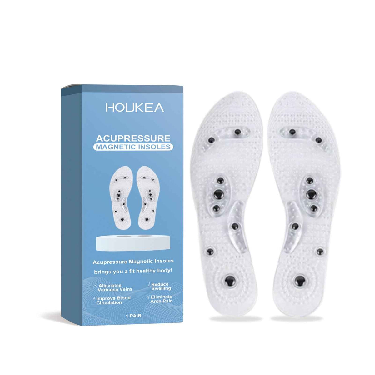 Pressure Relief Foot Insoles – Breathable & Durable Massage Support.