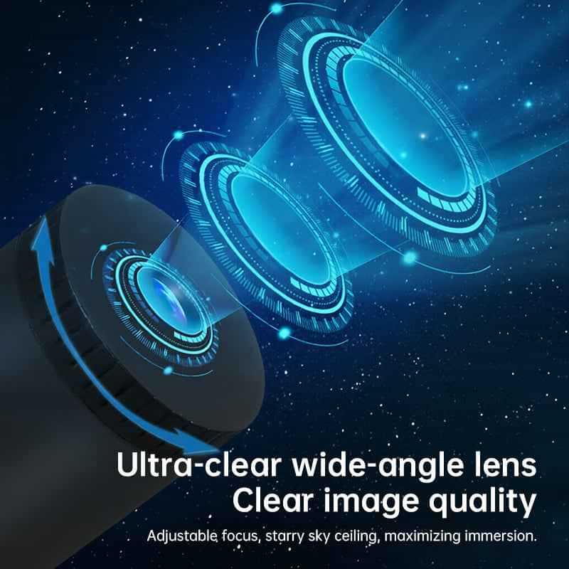 USB Star Projector – Plug & Play, Interchangeable Patterns for Bedroom & Living Room.