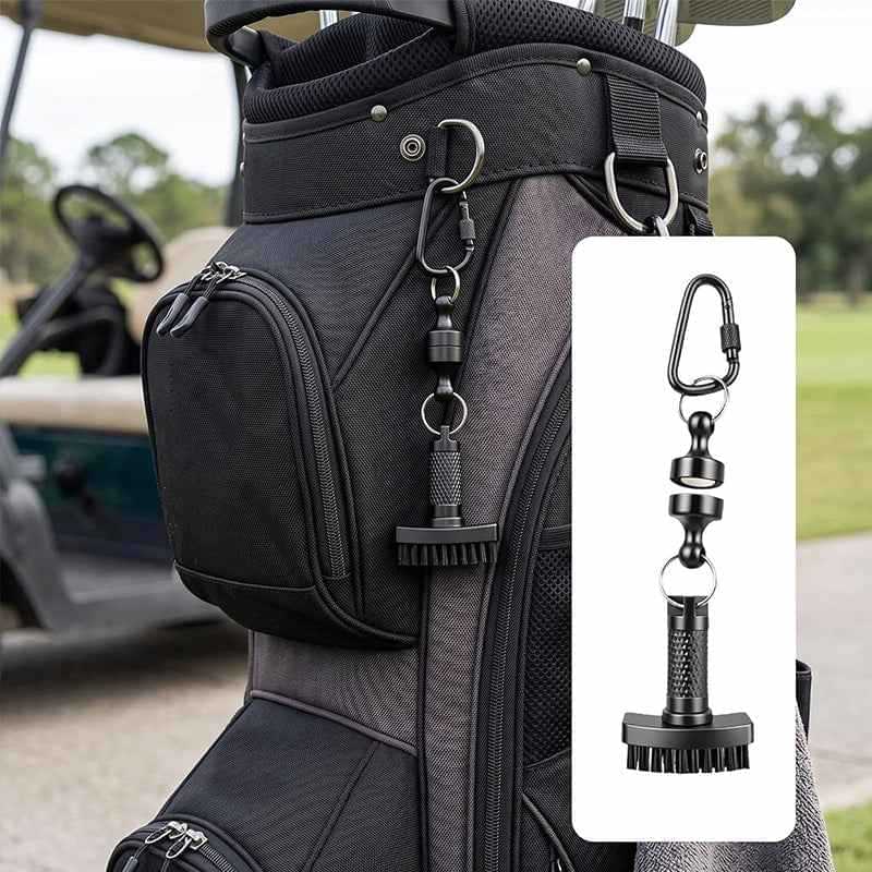 Magnetic Golf Club Brush with Groove Cleaner.
