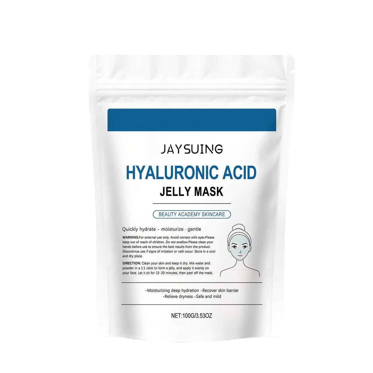 Jaysuing Hyaluronic Acid Jelly Mask – Deep Hydration & Skin Barrier Repair (100g).